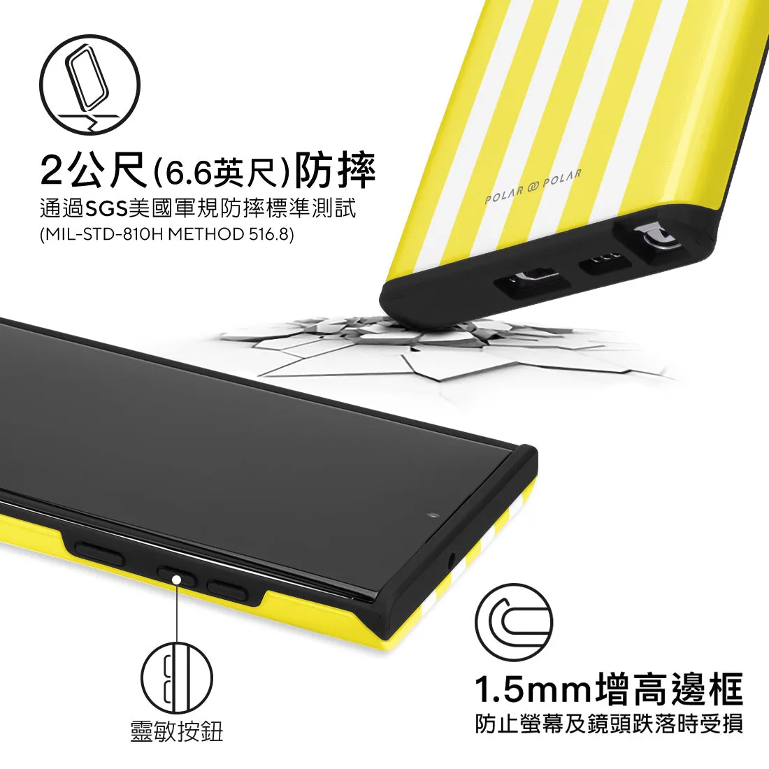 Yellow Stripe Custom - Samsung Galaxy S22 Ultra 5G Case