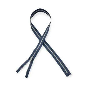 YKK Metal Silver Navy