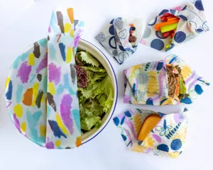Z Wraps 5-Pack Reusable Food Wrap Pallet/Music/Circle
