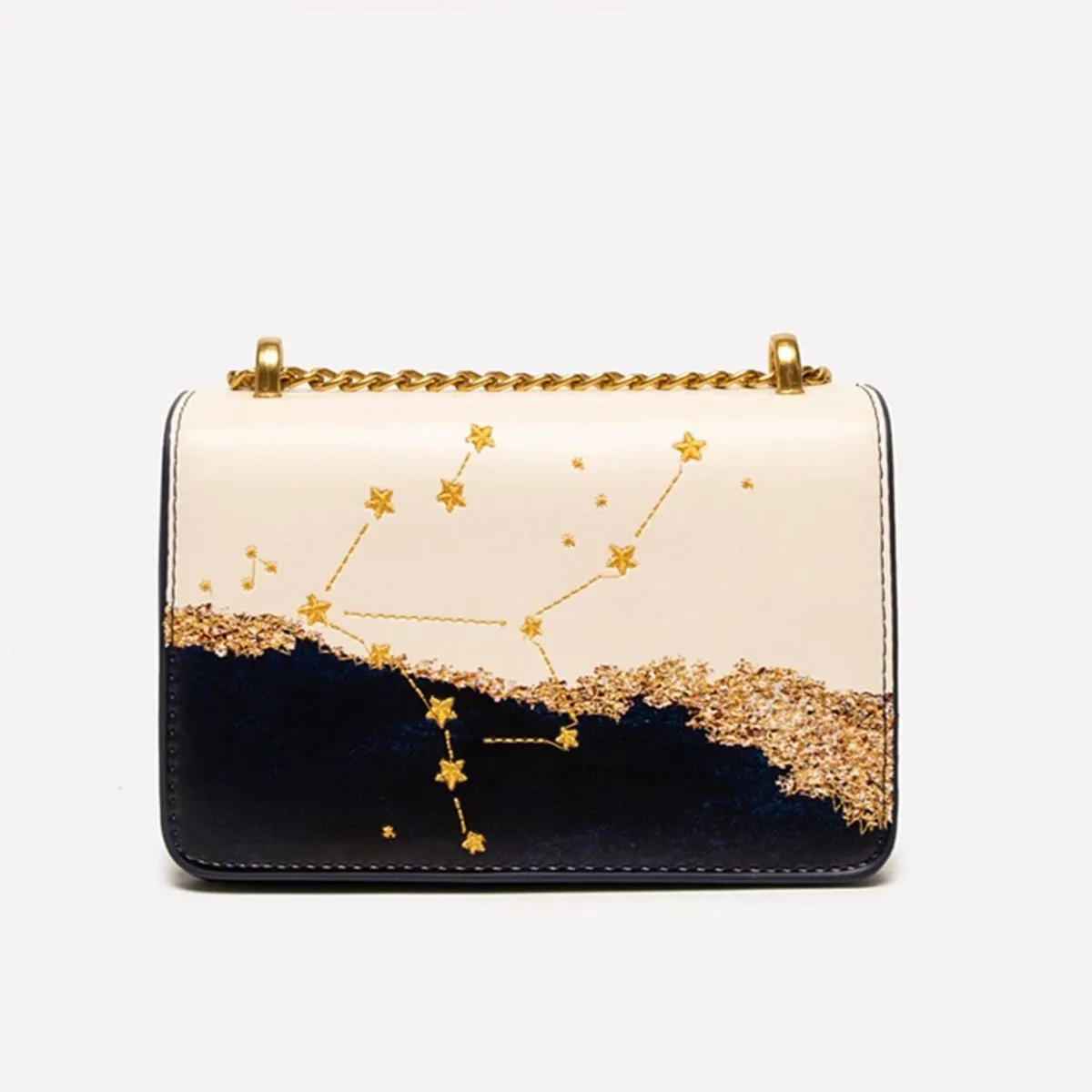 Zodiac Virgo Embroidery Crossbody Bag