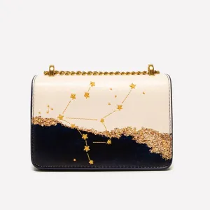Zodiac Virgo Embroidery Crossbody Bag